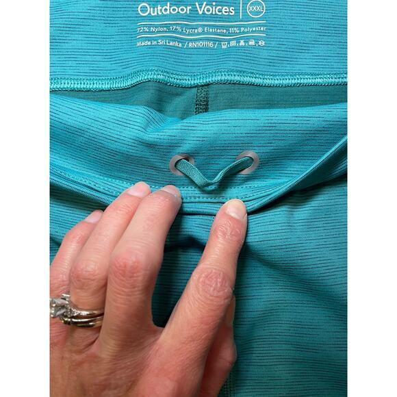 NWT Outdoor Voices Women 3XL Move Free 3/4 Cropped‎ Legging Teal Green Heathered - Picture 10 of 16